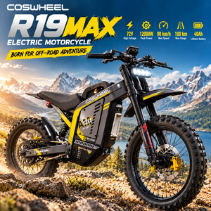 จักรยานไฟฟ้า Coswheel R19MAX ความเร็ว 90 กม./ชม. กำลัง 12000 วัตต์ โครงขนาด 19 นิ้ว ยางขนาด 19 นิ้ว ระบบเบรกไฮดรอลิกสี่ลูกสูบ โช้ค Fastace ไฟ LED - Product Image 1
