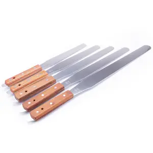 Ink Mixing KnifePaint Mastic Paste Stirring KnifeCleaning SpatulaScraperSpatulaWooden Handle with Pry Bar