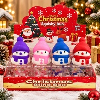Nouveau jouet à presser en caoutchouc anti-stress et anti-agressivité, en forme de sapin de Noël du Père Noël, mignon, boîte surprise, ornement de bureau, en boîte, pour l'exportation