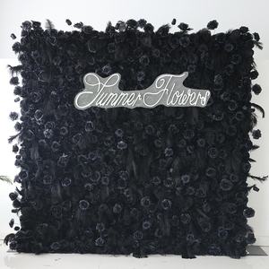<span class=keywords><strong>Fondo</strong></span> de Pared de Flores Negras Simple y Cómodo para Decoración de Escenarios - Product Image 4