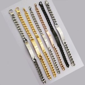 Pulsera de Moda al por Mayor, Joyería Personalizable con Grabado Láser, Diseño de Logotipo, Juego de Pulseras de Barra de Acero Inoxidable para Hombre y Mujer - Product Image 1