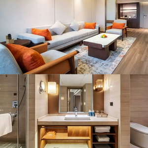 Ensemble de mobilier de <span class=keywords><strong>chambre</strong></span> <span class=keywords><strong>d</strong></span>'hôtel TOPOHUT en bois de noyer et cuir pour la rénovation <span class=keywords><strong>d</strong></span>'hôtels <span class=keywords><strong>d</strong></span>'affaires de type boutique, projet FF&E en gros - Product Image 3