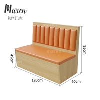 Ensembles de mobilier de café moderne de luxe léger, canapé double face pour restauration rapide, tables et chaises en bois massif pour restaurant