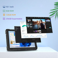 Tablet Ruggedized windows, 10.1 "Gps Nfc Tablet Ruggedized 16 + 32G tahan debu Tablet tahan guncangan Pc