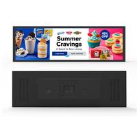 Écran publicitaire VETO de type barre avec écran LCD pour bord de rayonnage, ultra-large IPS, taille personnalisée pour supermarché, pharmacie, magasin de détail