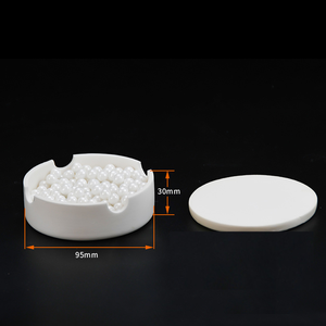 Creuset à fentes en alumine de haute pureté avec couvercle pour la frittage de prothèses dentaires, conception circulaire - Product Image 4