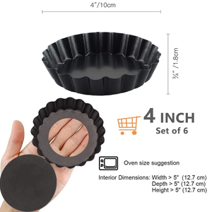 Thép Carbon Tart Pan Nhà Cung Cấp Có Thể Tháo Rời Loose Dưới Vòng Pie Chảo Nhà Bếp Bánh Khuôn Tùy Chỉnh - Product Image 3