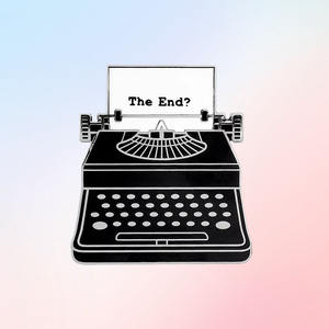 New Arrival Hard Enamel Pin Wholesale Retro Metal Pins Cartoon Badge Custom <strong>Vintage</strong> Black Enamel Lapel Pin <strong>Typewriter</strong> for Bag - Product Image 1