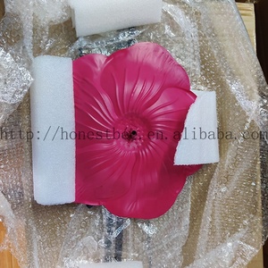 Mangeoire pour oiseaux en forme de fleur, 1 pièce, support pour le bain, graines d'eau, pétales rondes, décorations de <span class=keywords><strong>jardin</strong></span> - Product Image 5