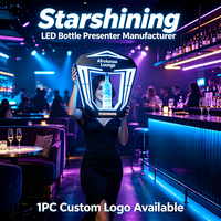 Présentoir LED VIP pour bouteilles avec logo personnalisé, MOQ 1 unité, idéal pour les soirées, les boîtes de nuit, les bars et les salons.