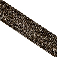 Perles en pierres naturelles d'obsidienne argentée facettées, 2/3/4 MM, bijoux minimalistes, accessoires pour la fabrication de colliers et de bracelets