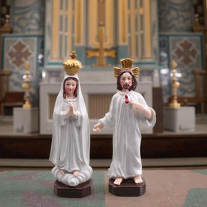 10cm hauteur vente entière sacré créatif noël christianisme jésus résine Statue artisanat <span class=keywords><strong>père</strong></span> et vierge marie décoration de la maison - Product Image 1