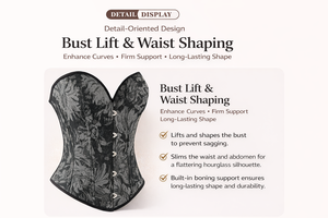 omen's Vintage Floral Jacquard Bustier Corset Sweetheart Neck Strapless Waist <strong>Trainer</strong> Body Shaper for Party Wedding <strong>Prom</strong> OEM/ODM - Product Image 3