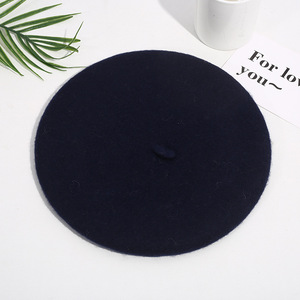 Chapeau béret en laine française chapeau béret extensible classique laine Vintage français couleur unie classique casquette d'hiver élégant Chic parisien - Product Image 5
