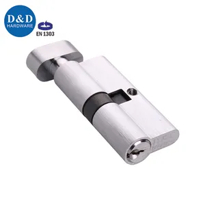 Satin Chrome Plated BS EN1303 Certification Brass Thumbturn Door Cylinder With Key