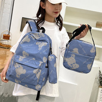 Twinkle Junior High Class School 3 pièces ensemble étudiants cartable Simple polyvalent grande capacité sac à dos Mochilas sacs d'école