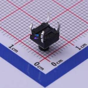 TS-1095-A6B3-D1 Tactile Switch Through hole Component (THT)-4P,6x6mm Switch Single Pole Single Throw Round Button 2.5N 6mm - Product Image 2