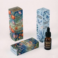 Parfum pliant en papier kraft brun médecine cosmétique huile essentielle bouteille en verre boîte pliante en papier kraft ondulé