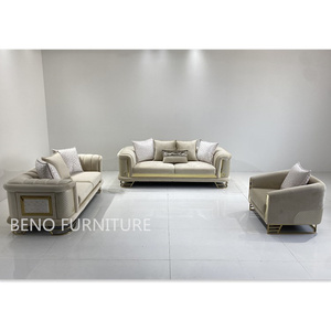 Juego de Muebles para Interiores, Sofá Blanco Crema de 1 Pieza, Sofá Nube, Muebles de Lujo de Alta Gama para Sala de Estar, Sofás Seccionales - Product Image 1