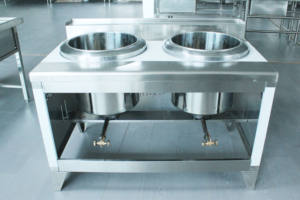 VICTORY KITCHEN Venta caliente Malaysian Special Stall fideos pot stand gama Kwali Range con dos quemadores de gas en el mercado - Product Image 5