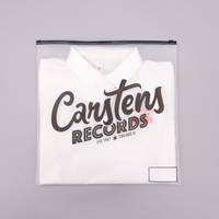 Sac à fermeture éclair en plastique mat noir givré imprimé sur mesure, pochette imperméable pour la promotion de la marque et l'emballage de vêtements