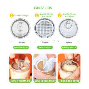 All'ingrosso della fabbrica usa e getta per animali domestici Logo lattine trasparenti bolle succo di tè e caffè Soda lattine di plastica - Product Image 2