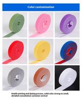 Personnalisé 100% Nylon Crochet et Boucle Bande Bande Mince Robuste Dos à Dos Auto-Adhésif Double Côté Câble Sangles