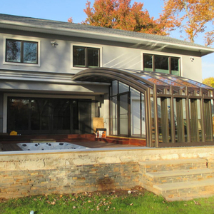 Pièce en verre Low-E Maison en verre préfabriquée Cabines et salles de jardin Produits Cabines en aluminium et salle de jardin Maison Véranda en verre - Product Image 3