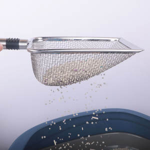 Paletta per lettiera per gatti in acciaio inossidabile con fori fini, filtro a fori piccoli per sabbia minerale e bentonite, grande paletta metallica per escrementi, per il commercio transfrontaliero dalla Cina - Product Image 2