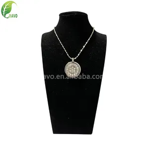 Diamond fashion round alloy pendant with healthcare stones