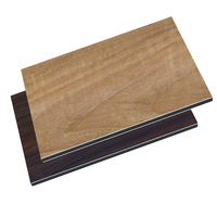 Panneaux en aluminium de grain de bois Revêtement de mur extérieur Texture de bois 3mm 4mm Panneau de terrasse composite en aluminium