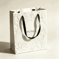Bolsa de Papel de Arte con Impresión en Relieve Reciclable Personalizada al por Mayor para Compras en Tiendas Minoristas, Bolsa de Embalaje para Regalos