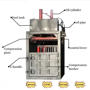 Waste paper scrap metal baler machine mini cotton baling press machine