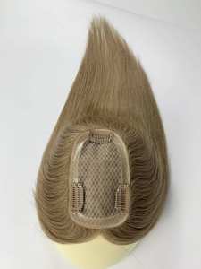 2024 <span class=keywords><strong>nouvelle</strong></span> mode russe cheveux soie Base Topper luxe qualité 100% cheveux humains Topper suisse dentelle femmes Topper pour la vente de noël - Product Image 5