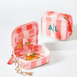 Bolsa de lápiz labial de Pvc transparente para mujer, venta al por mayor, bolsa de viaje de Pvc a rayas, estuche de joyería transparente - Product Image 3