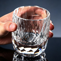 Elegante Vaso de Whisky de Cristal, Diseño Geométrico de Diamante Único, para Beber en Casa o en el Bar