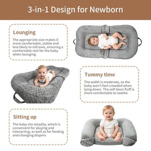 Wholesale Multi-functional Baby <b>Nest</b> Lounger Minky Fabric Infant <b>Sleep</b> <b>Nest</b> Foldable Portable Baby Bed for Newborn - Product Image 3