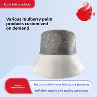 Nouveau style Chapeau de sauna en polyester, Chapeau de pêcheur, Bonnet de bain en feutre, Colorblock, Absorbant l'eau, Isolant thermique, Mode, Vente en gros