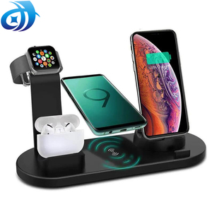 Q I Fast 5 en 1 <span class=keywords><strong>Chargeur</strong></span> sans fil 3 en 1 Station de chargement Station de bureau pour Air Pods Iwatch <span class=keywords><strong>iPhone</strong></span> <span class=keywords><strong>13</strong></span> 14 15 Pro Max Samsung - Product Image 1