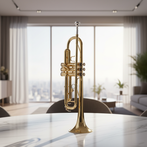 Trompeta de Latón Lacado en Oro de Buena Calidad <span class=keywords><strong>y</strong></span> Económica OEM - Product Image 2