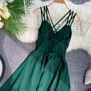 Femmes Sexy Robe De Soiree Sans Manches Sans Bretelles trita A-liine Courtes Ete <span class=keywords><strong>Noir</strong></span> Chic abito da donna elegante vestito Sexy - Product Image 6