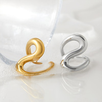 Bague Ouverte Ajustable Géométrique en Acier Inoxydable Gaovo pour Femme, Bijou Minimaliste Entrelacé Tendance, Accessoire de Mode, Cadeau
