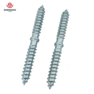 Furniture Screws Double Head Threaded Wood Screw Bolts