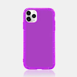 Мягкий неоновый флуоресцентный чехол TPU чехол для iPhone прозрачный Анти-желтый неоновый Фиолетовый силиконовый чехол для iPhone 13 14 15 Pro Max