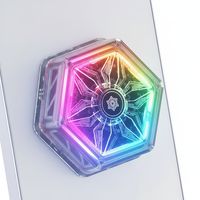 Support de refroidissement magnétique blanc pour téléphone avec anneau lumineux RGB, accessoire de jeu portable pour configuration de bureau
