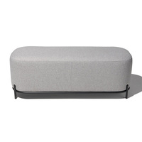 Fauteuil pouf ovale moderne personnalisé 2024 Tabouret de couleur grise d'usine Petit tabouret d'assise