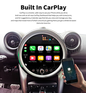 Krando 9 "navegación Android para BMW <span class=keywords><strong>Mini</strong></span> Cooper R55 R56 R60 <span class=keywords><strong>2007</strong></span> - 2014 unidad principal estéreo de coche compatible con Carplay inalámbrico 4G WIFI - Product Image 6