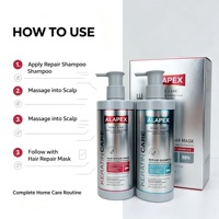 Ensemble de shampooing et masque capillaire réparateur à la kératine ALAPEX, sans sulfate, pour cheveux abîmés, lissant, anti-frisottis, kit de soin capillaire pour tous types de cheveux