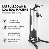 Station de musculation multifonctionnelle pour la maison, machine à tractions dorsales, à rames basses et à croisement de câbles avec pile de poids de 75 kg, entraînement complet du corps