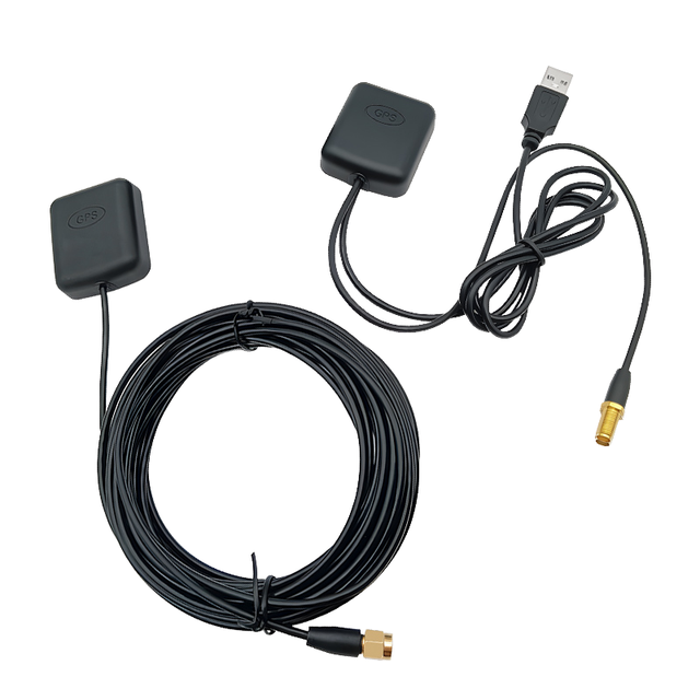 High Quality 29dBi High Gain GPS Car Navigation Antenna 1575.42MHz SMA/USB Interface 6M Length 50 Ohms Impedance Hybrid Material